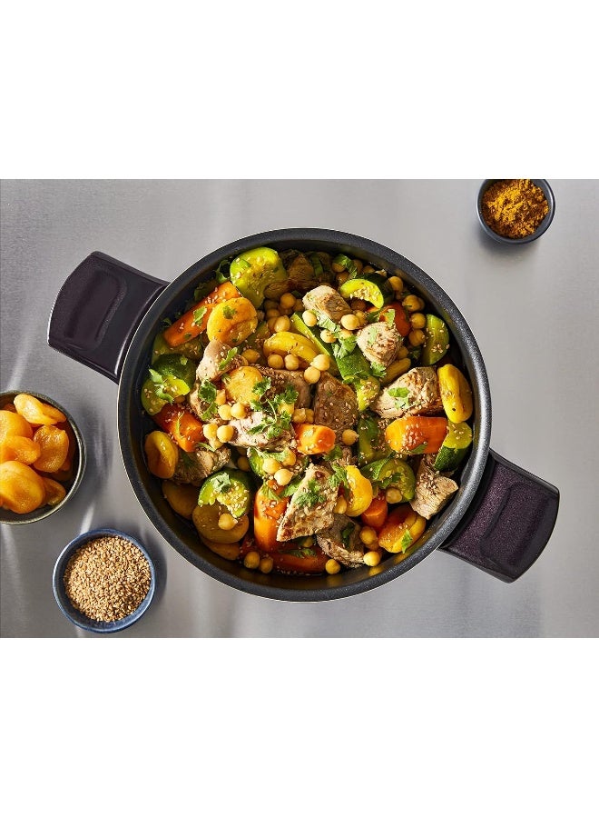 تيفال TEFAL قدر الطبخ | Resist Intense 22 سم طاجن بغطاء زجاجي | طلاء غير لاصق | Thermo-Signal™ | غطاء زجاجي | طبخ صحي | أواني طبخ آمنة | صنع في فرنسا | ضمان لمدة سنتين | D5225483 30سم - Image 5