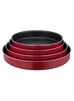 TEFAL Baking Pans | Tempo Flame | 4-Piece Set | Kebbe Dishes | 28/30/34/38 cm | Non-Stick Coating | Aluminum | Heat Diffusion | Easy Cleaning | Red | Made in France | 2 Years Warranty | J5716983 Red - pnsku/N70079926V/45/_/1716723088/c069af30-205a-4836-ae2b-62517eaf3f51