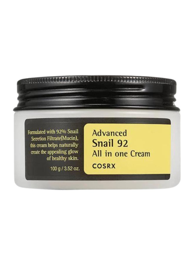 Advanced Snail 92 All-In-One Cream Moisturizer Enriched With 92% Of Snail Mucin To Give Skin Nourishment 100grams - https://f.nooncdn.com/p/pnsku/N70080070V/45/_/1719995117/db655131-8303-4e0d-86c8-d8a49168622b.jpg?format=jpg&width=original