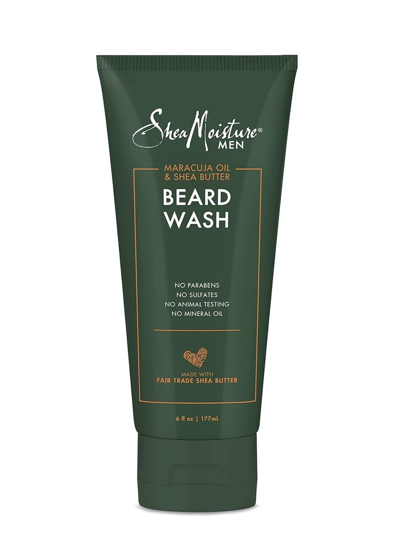 SheaMoisture Beard Wash For A Full Beard Maracuja Oil & Shea Butter To Deep Clean And Refresh Beards 6 ozml  - Image 1
