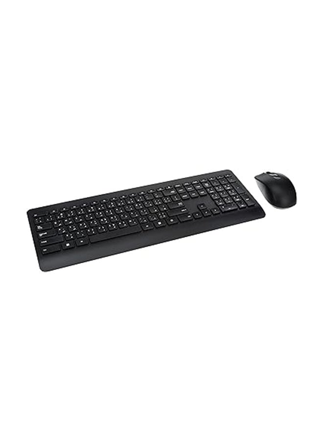 Microsoft - Wireless Desktop Keyboard & Mouse 900 USB Port, English and Arabic Keyboard [PT3-00018] Black - Image 1