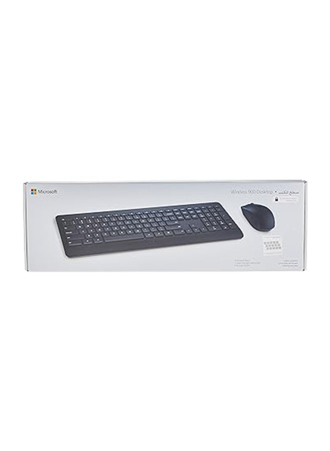 Microsoft - Wireless Desktop Keyboard & Mouse 900 USB Port, English and Arabic Keyboard [PT3-00018] Black - Image 1