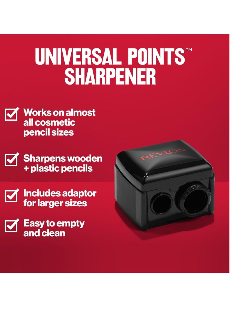 Revlon Makeup Sharpener For Eyeliner, Lip Liner, And More! Universal Sharpener For All Wooden & Plastic Pencil Sizes Black  - Image 3