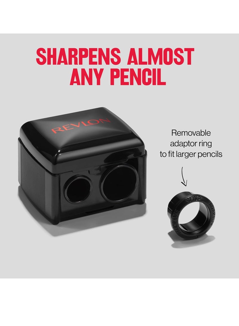 Revlon Makeup Sharpener For Eyeliner, Lip Liner, And More! Universal Sharpener For All Wooden & Plastic Pencil Sizes Black  - Image 4
