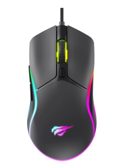 HAVIT WIRED GAMING MOUSE  MS1029 RGB lighting