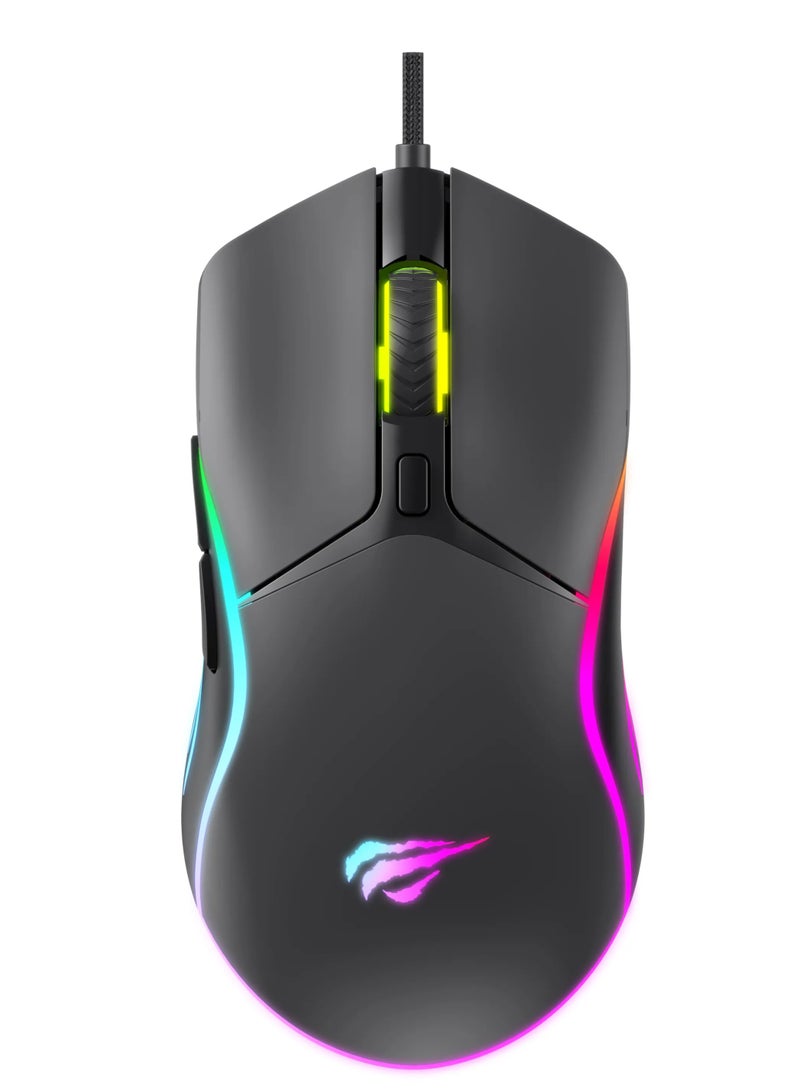 havit HAVIT WIRED GAMING MOUSE  MS1029 RGB lighting  - Image 1