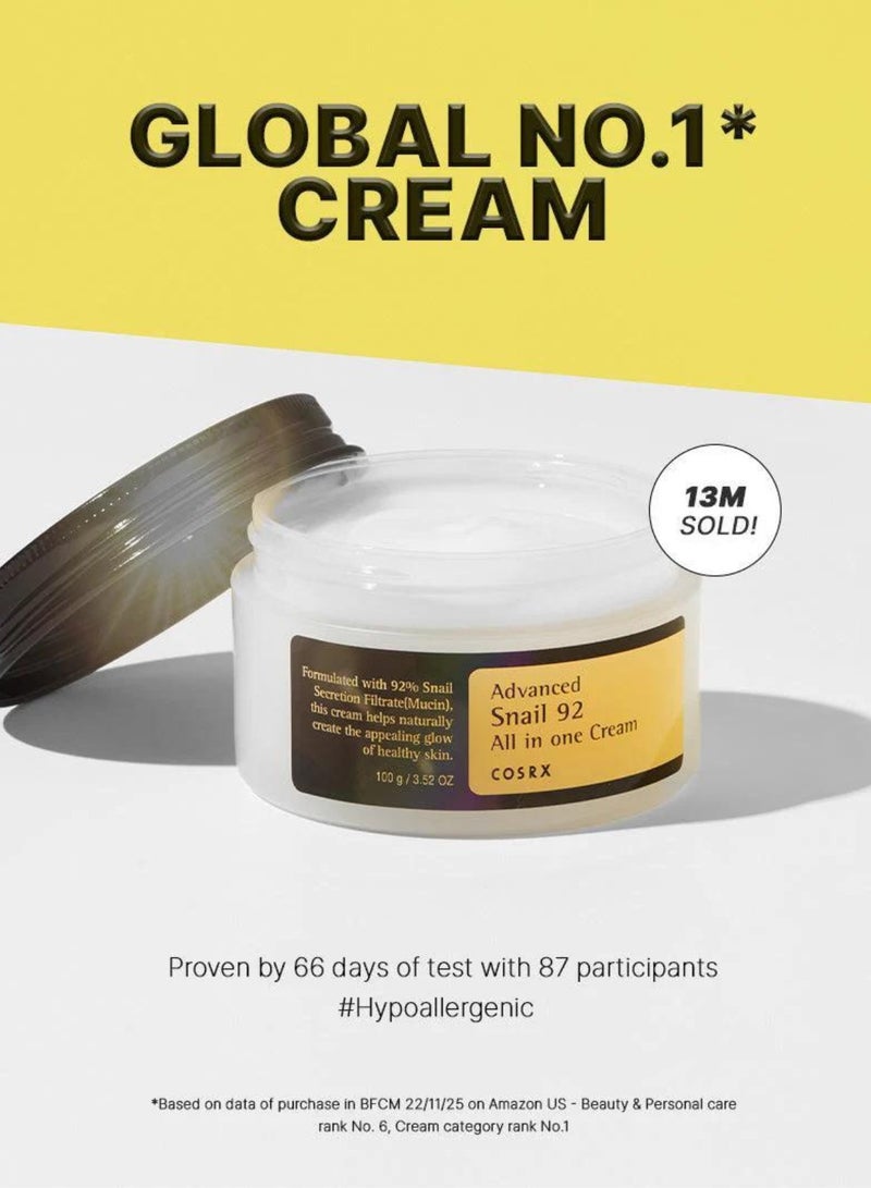 Cosrx - Radiance Renewal Snail Skincare Duo Advanced Snail 96 Mucin Power Essence & 92 All-in-One Cream 200ml - Image 1