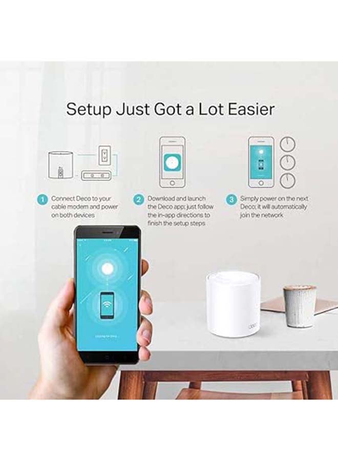 تي بي لينك AX1800 Whole Home Mesh Wi Fi System Next Gen Wi Fi 6 Replaces Routers and WiFi Extenders Parental Control Works with Alexa Deco X203Pack, White, Deco X20(3-pack), medium White - Image 5