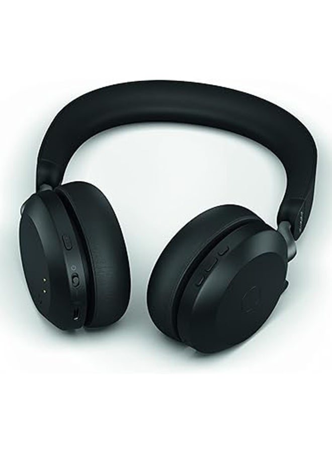 Jabra Evolve2 75 Wireless PC Headset with Charging Dock and 8-Mic Technology - Dual Foam Stereo Headphones with Advanced Active Noise Cancellation, USB-A Bluetooth Adapter and UC Compatibility Black