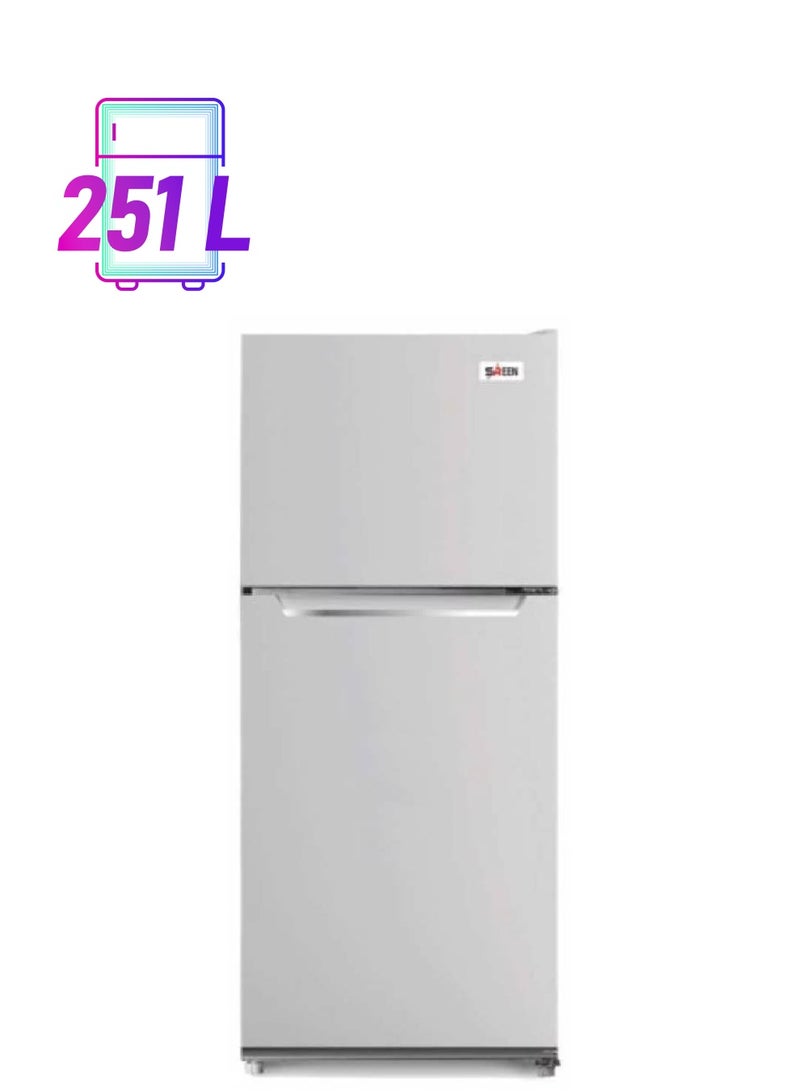 SREEN - Two-Door Refrigerator 8.9 Feet With No Frost Feature 251L SRTM326NF White - Image 1
