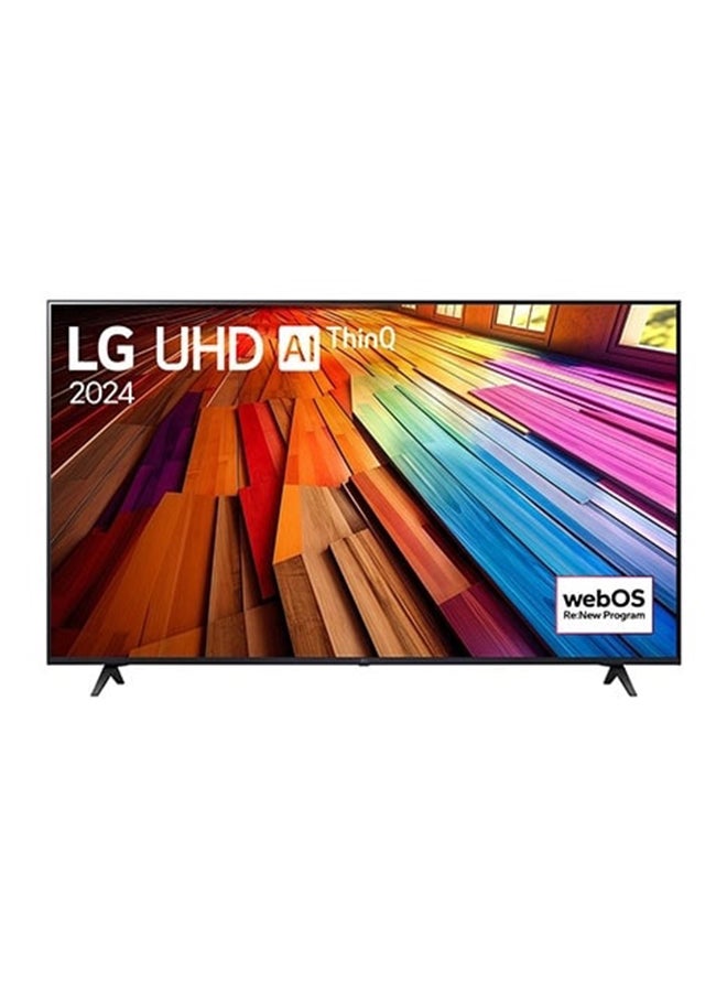 55 Inch LG UHD UT80 4K Smart TV AI Magic remote HDR10 webOS24 2024 55UT80006LA.AMVE Black