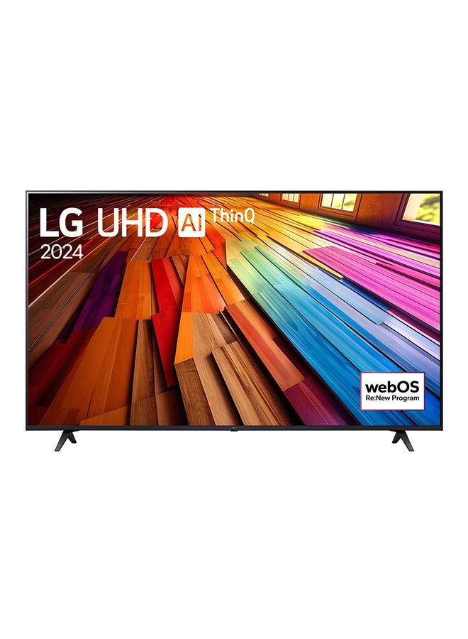 65 Inch LG UHD UT80 4K Smart TV AI Magic remote HDR10 webOS24 2024 65UT80006LA.AMVE Black