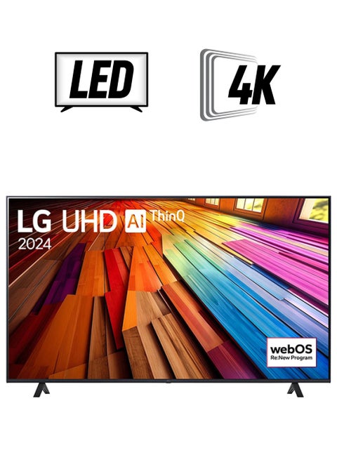 70 Inch UHD 4K Smart TV | UT80 | AI Magic remote | HDR10 | webOS 24 | α5 AI Processor 4K Gen6 | Built in receiver | 60HZ | AI Sound Pro (Virtual 9.1.2 Up-mix) | (2024) - 70UT80006LA.AMVE Black