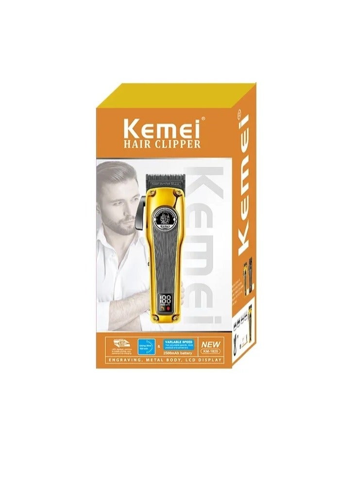 Rechargeable Professional Hair Clipper, LCD Screen Display Hair Clipper for Saloon and Personal Multicolour