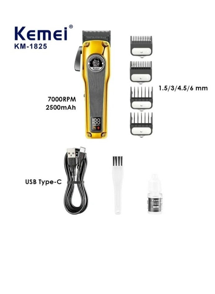 Rechargeable Professional Hair Clipper, LCD Screen Display Hair Clipper for Saloon and Personal Multicolour