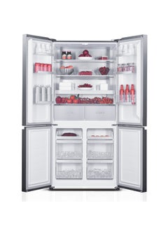 جي في سي برو 4-Door French Refrigerator, GVRF-999 Black Silver  - Image 3