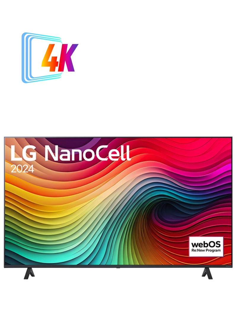 إل جي تلفزيون LG NanoCell NANO81 4K الذكي مقاس 55 بوصة مع جهاز تحكم عن بعد AI Magic HDR10 webOS24 2024  - Image 1
