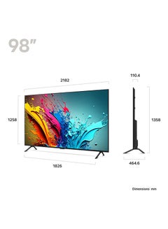 LG 98 Inch LG QNED 4K Smart TV, 120HZ, AI Magic remote HDR10 webOS24 2024 - 98QNED89T6A.AMVQ Black  - Image 2