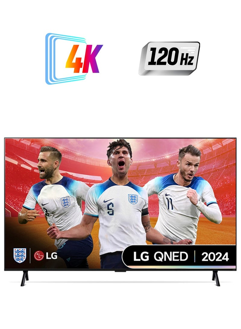إل جي 98 Inch LG QNED 4K Smart TV, 120HZ, AI Magic remote HDR10 webOS24 2024 - 98QNED89T6A.AMVQ Black  - Image 1