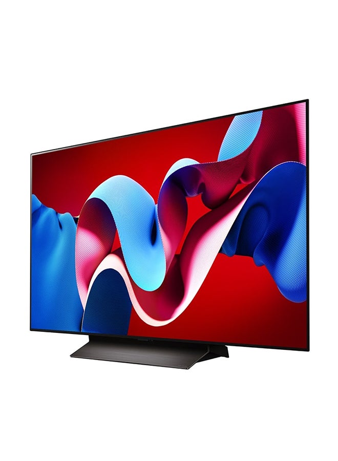 LG - 48 Inch LG OLED evo C4 4K Smart TV AI Magic remote Dolby Vision webOS24 2024 OLED48C46LA.AMVG Black - Image 1
