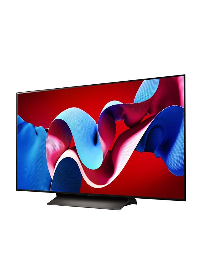 LG - 48 Inch LG OLED evo C4 4K Smart TV AI Magic remote Dolby Vision webOS24 2024 OLED48C46LA.AMVG Black - Image 1