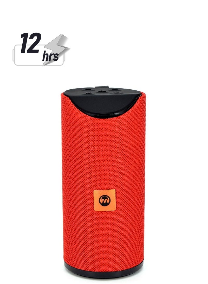 ميكرو ديجيت مكبر صوت بلوتوث لاسلكي محمول باللون الأحمر - Image 1