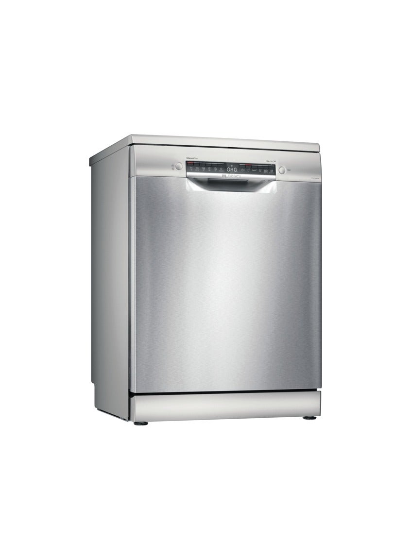 BOSCH Series 4, Free-Standing Dishwasher, 60 cm, 6 Programs 13 Place Settings - SMS4EMI60V Silver Inox 