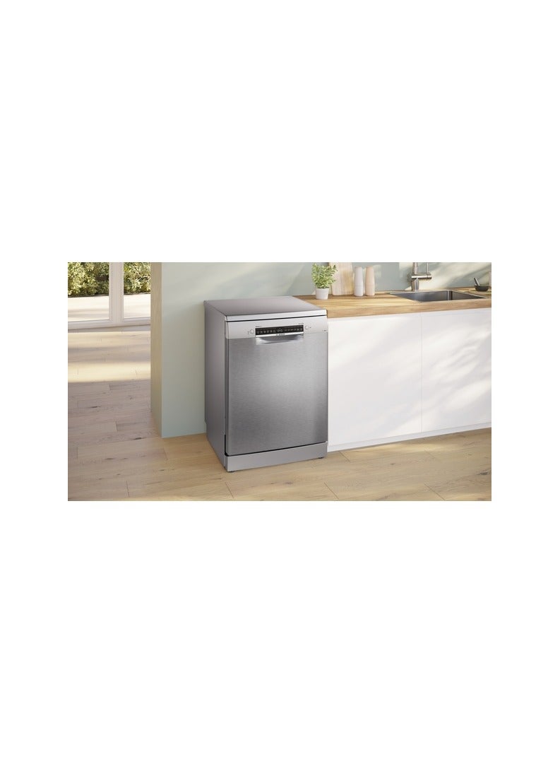 Series 4, Free-Standing Dishwasher, 60 cm, 6 Programs 13 Place Settings - 13 L SMS4EMI60V Silver Inox - pnsku/N70080445V/45/_/1716795124/06e0ed00-ef38-433b-b641-afcc41d557fc