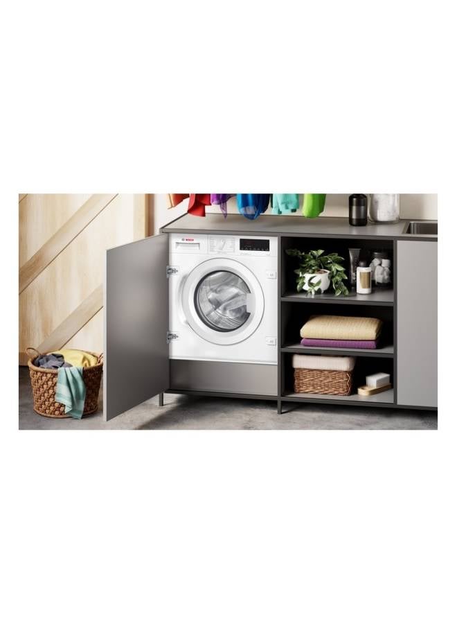 BOSCH - Series 8, Built-in Washing Machine, 1400 RPM - 8 kg WIW28300EG White - Image 1