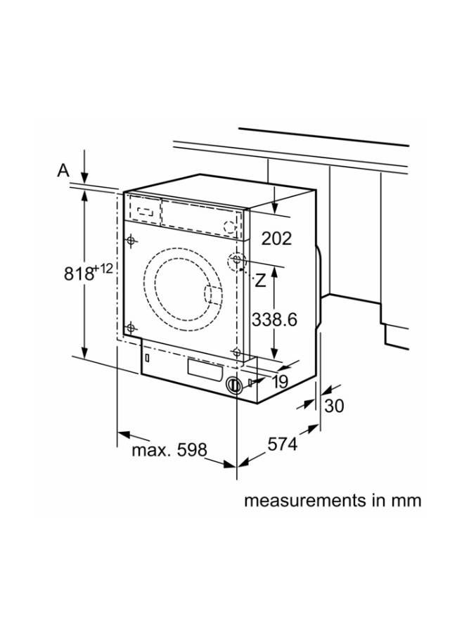 BOSCH - Series 8, Built-in Washing Machine, 1400 RPM - 8 kg WIW28300EG White - Image 1