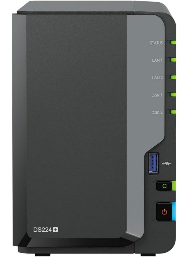 Synology - DiskStation DS224+ 2 Bay Desktop NAS Black - Image 1