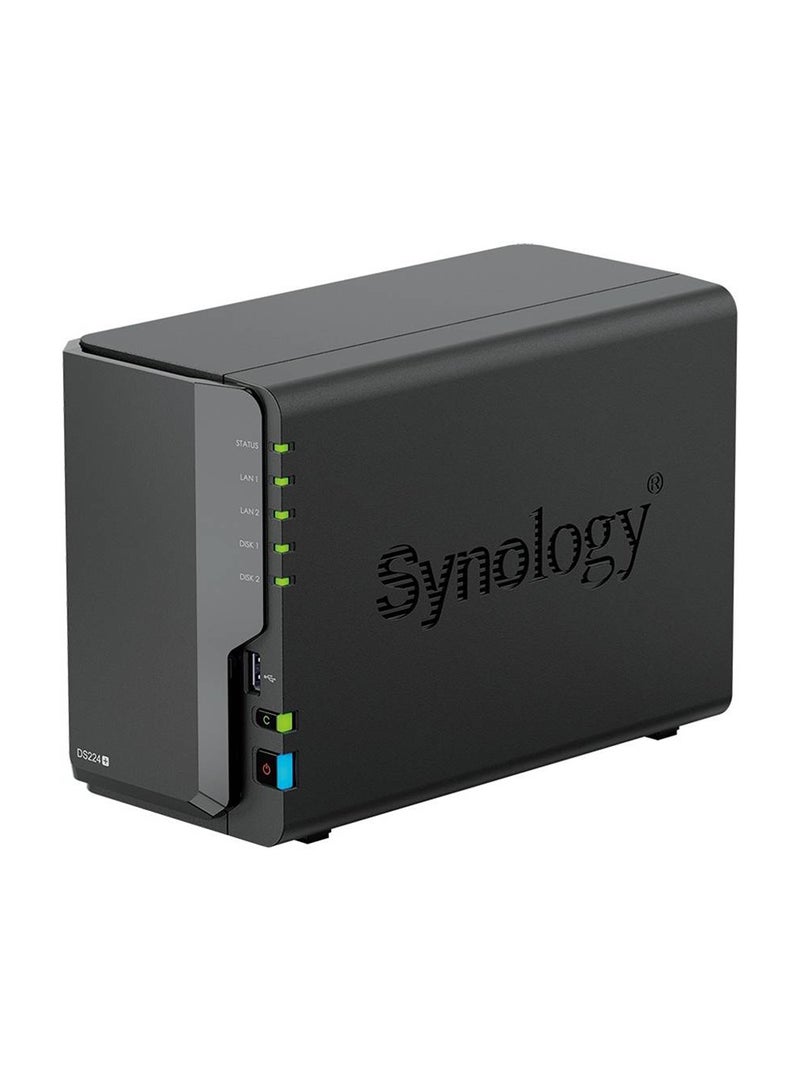 Synology DiskStation DS224+ 2-Bay NAS Enclosure With Intel Celeron J4125 4-core 2.0 Base/2GB RAM/3.5-Inch HDD & 2.5-Inch SSD/ 2x RJ-45 1GbE LAN & 2x USB 3.2 Gen 1 Ports Black DS224+ Black  - Image 2
