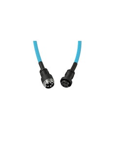 جلوريوس كابل لوحة مفاتيح ملفوف Glorious - كابل USB C ملفوف كابلات مضفرة من Artisan للوحة مفاتيح الألعاب الميكانيكية كابل ملفوف - كابل لوحة مفاتيح مخصص (أزرق كهربائي)  - Image 2