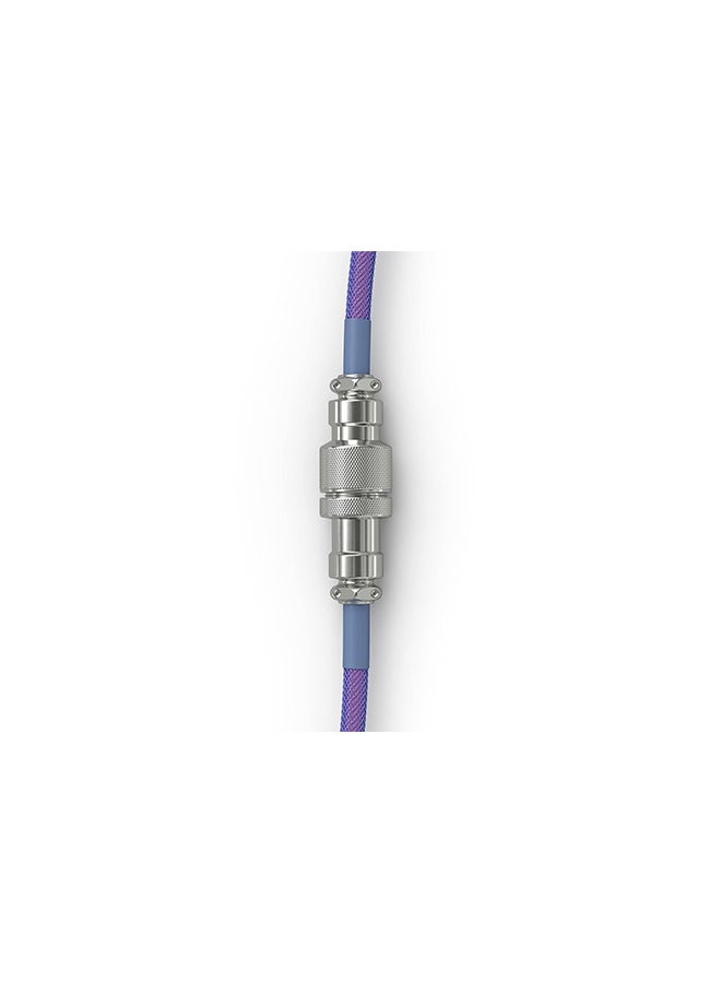 جلوريوس - كابل لوحة مفاتيح ملفوف Glorious - كابل USB C ملفوف كابلات مضفرة من Artisan للوحة مفاتيح الألعاب الميكانيكية كابل ملفوف - كابل لوحة مفاتيح مخصص (Nebula) - Image 1
