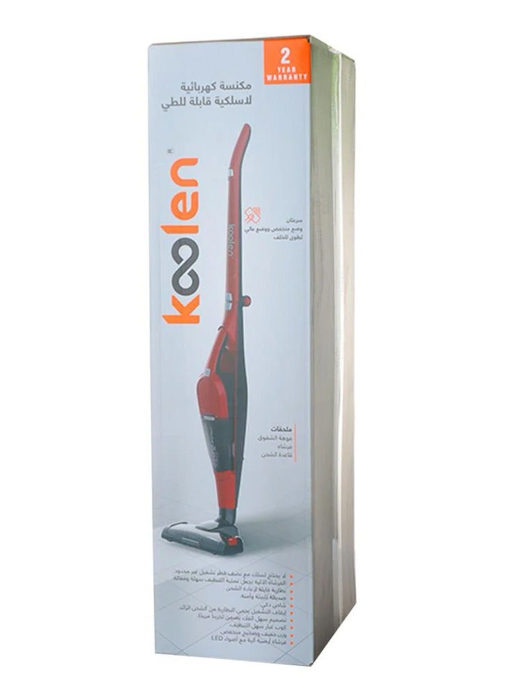 KOOLEN 2-In-1 Foldable Cordless Vacuum Cleaner With 14.8V/2000mAh Rechargeable Battery 180 W 806.106.003 Red and black  - Image 5