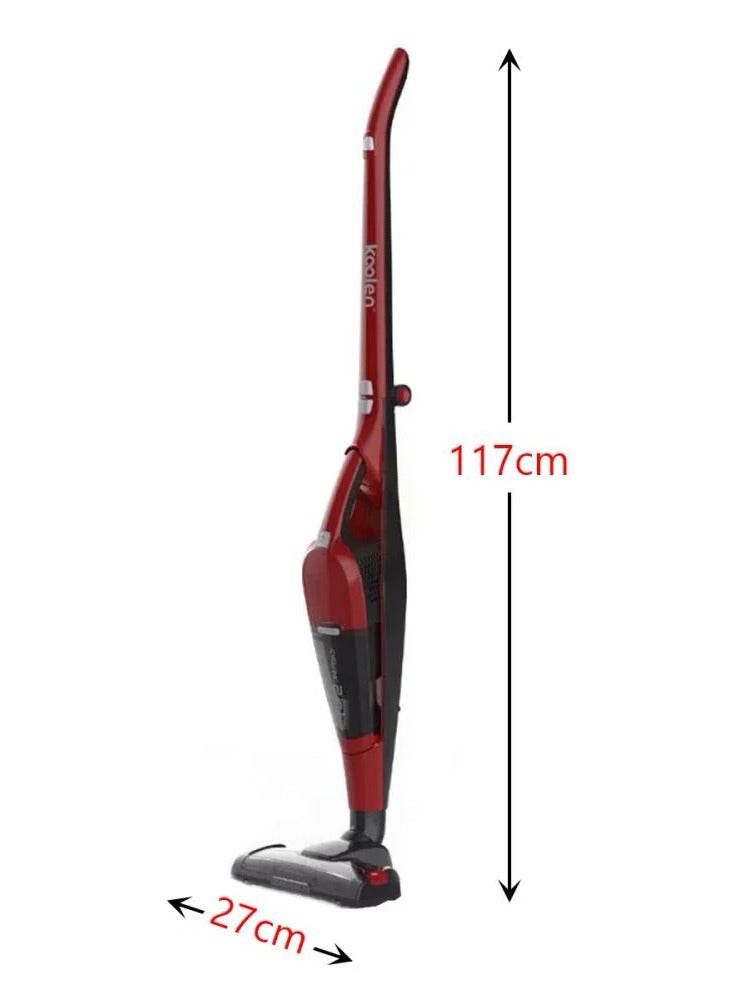 KOOLEN 2-In-1 Foldable Cordless Vacuum Cleaner With 14.8V/2000mAh Rechargeable Battery 180 W 806.106.003 Red and black  - Image 4