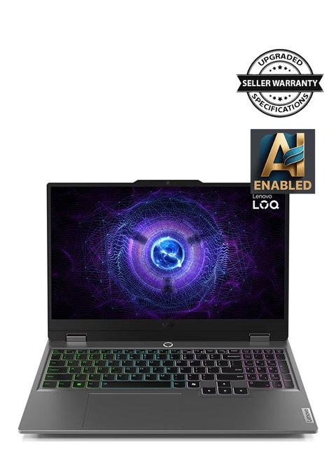 LOQ 15IAX9 Gaming (Upgraded Version) Laptop With 15.6-Inch FHD Display, Core i5-12450HX Processor/16GB RAM/512GB SSD/6GB NVIDIA GeForce RTX 3050 Graphics Card/Windows 11 Home English Grey
