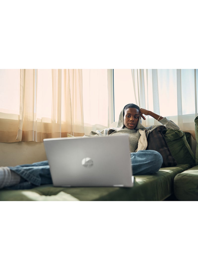 HP - Pavilion x360 14-ek1001ne 2 In 1 Laptop With 14-Inch Display, Core i3-1315U Processor/8GB RAM/256GB SSD/Intel UHD Graphics/Windows 11 Home English/Arabic Natural Silver - Image 1