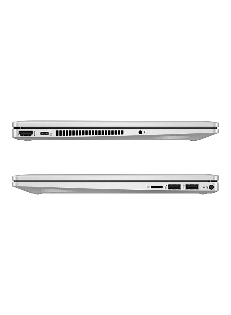 HP - Pavilion x360 14-ek1001ne 2 In 1 Laptop With 14-Inch Display, Core i3-1315U Processor/8GB RAM/256GB SSD/Intel UHD Graphics/Windows 11 Home English/Arabic Natural Silver - Image 1