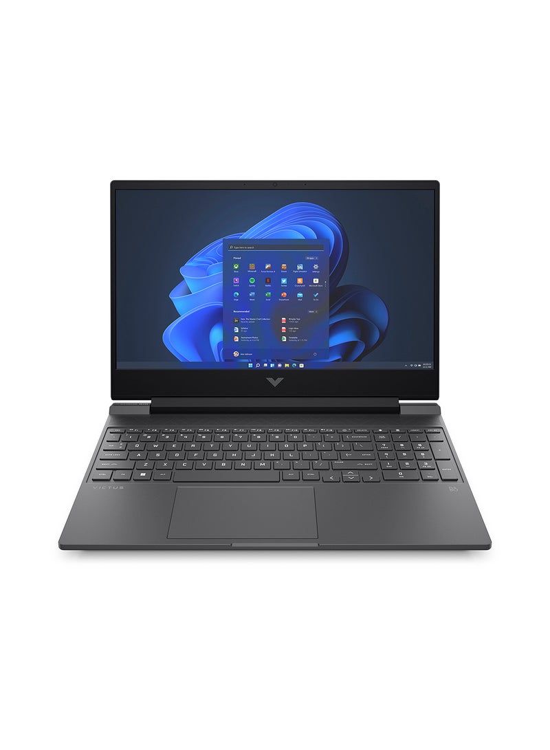 HP Victus 15-fb1002ne Gaming Laptop With 15.6-Inch Display, AMD Ryzen 5 7535HS Processor/8GB RAM/512GB SSD/4GB NVIDIA GeForce RTX 2050 Graphics Card/Windows 11 Home English/Arabic Mica Silver  - Image 1