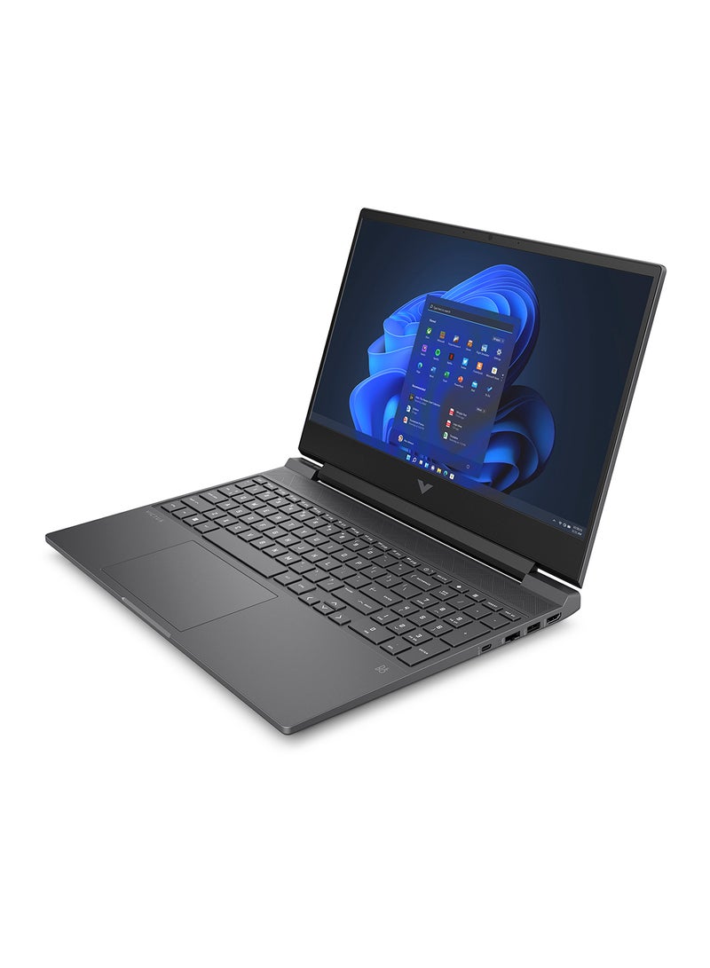 HP Victus 15-fb1002ne Gaming Laptop With 15.6-Inch Display, AMD Ryzen 5 7535HS Processor/8GB RAM/512GB SSD/4GB NVIDIA GeForce RTX 2050 Graphics Card/Windows 11 Home English/Arabic Mica Silver  - Image 2