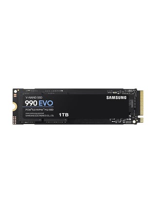 990 EVO NVMe M.2 SSD 1TB, PCIe 4.0 x4 / PCIe 5.0 x2, NVMe 2.0 (2280), 5000MB/s Read, 3200MB/s Write, Internal SSD for Gaming and Graphics Editing, MZ-V9E1T0BW 1 TB - pnsku/N70080628V/45/_/1718095504/89baefb0-a80e-4603-bb72-19648d466404