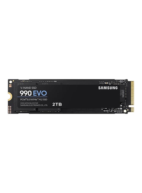 990 EVO NVMe M.2 SSD 2TB, PCIe 4.0 x4 / PCIe 5.0 x2, NVMe 2.0 (2280) Upto 5,000MBs Read/4,200MBs Write, Internal SSD For Gaming & Graphics Editing - MZ-V9E2T0BW 2 TB