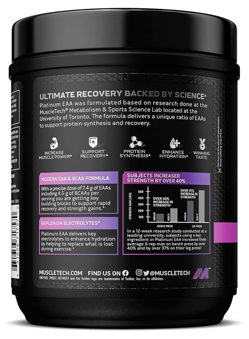 MuscleTech Platinum 100% EAA+ Essential Amino Acids And Electrolytes Grapes 30 Servings - Image 2