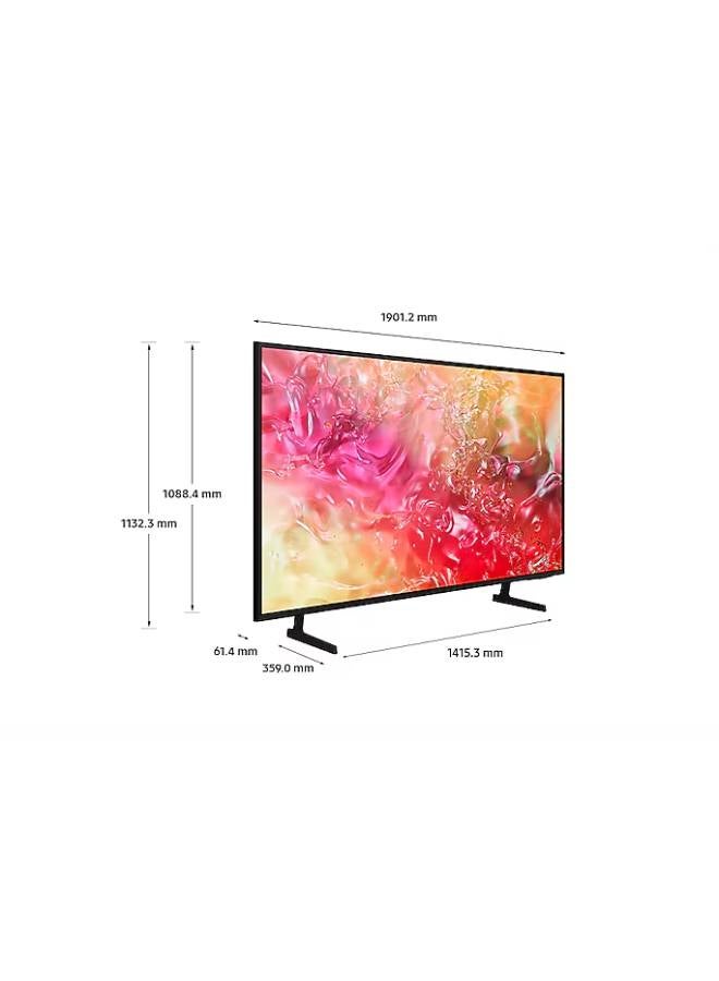 Samsung 43 inch 4K Upscaling LED HDR Smart TV | Crystal UHD | Pure Color | Built in receiver | 50HZ | Tizen OS | Q-Symphony | (2024) - UA43DU7000UXSA Black  - Image 3