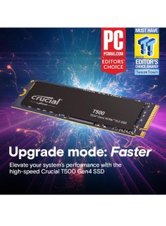 T500 1TB PCIe Gen4 NVMe M.2 SSD Up to 7300MB/s, Laptop And Desktop Compatible For Gen4 Nvme - CT1000T500SSD8 1 TB - pnsku/N70080662V/45/_/1716881560/37064244-14a5-4dff-a04f-0e014c8d53a1