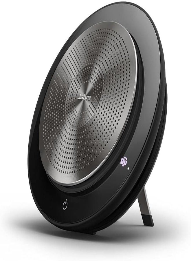 جابرا Jabra 7700-409 Speak 750 Speaker Phone - Unified Communications Certified Portable Conference Speaker with Bluetooth Adapter and USB - Connect with Laptops, Smartphones and Tablets, Wireless, Wired Black 