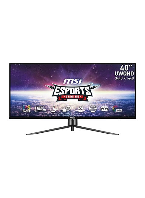 MAG401QR Gaming Monitor, 40" UWQHD IPS Display, 155Hz Refresh Rate, 1ms (MPRT) Response Time, AdaptiveSync Technology, 1.07B Display Colors, VESA DisplayHDR 400 Support, MAG401QR Black