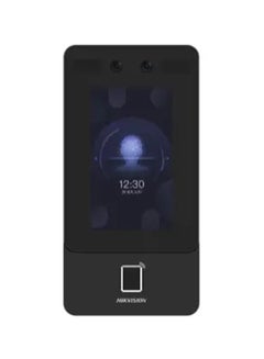 HIKVISION Ds-K1T342MFWX-E1 POE Face Access Terminal With Face, 4.3" LCD Touch screenFinger & Card Access With Wi-Fi, Supports ISAPI, ISUP5.0, Max.1500 Faces Capacity, IP65, Black | DS-K1T342MFWX-E1  - Image 1