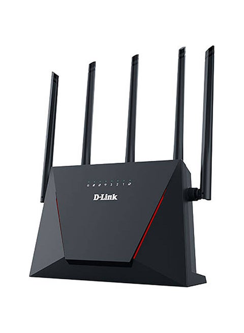 DIR-X3000Z AX3000 Mesh Gigabit Wireless Wi-Fi 6 Router, Up to 3Gbps True Gigabit Speed, 160 MHz Bandwidth & 1024QAM, 5* Antennas, Easy Mesh Supported, 1* Gb WAN / 3* Gb LAN, Black | DIR-X3000Z Black